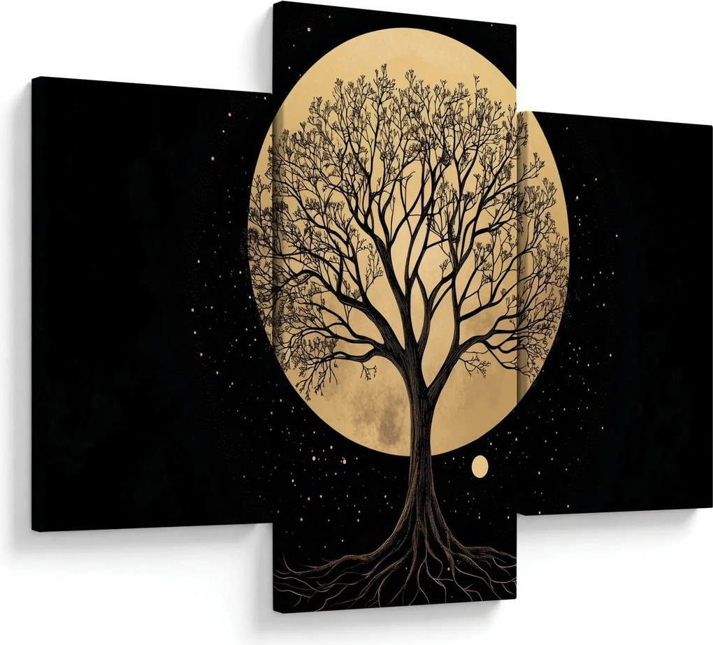 Obraz – Strom v zlatom splne I. (90x60 cm)