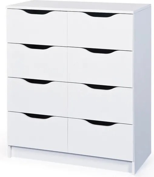 Komoda s 8 zásuvkami Westphalen, biela