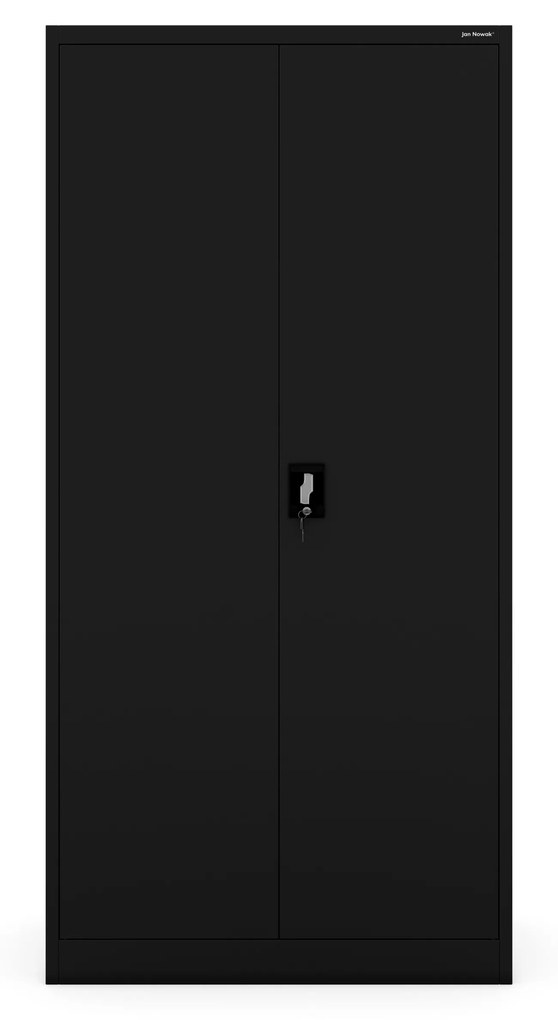 Skriňa do dielne DAWID, 900 x 1850 x 450 mm, All Black: čierna