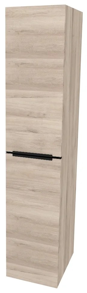 Mereo Mailo, kúpeľňová skrinka vysoká 170 cm, čierne madlo, Multidecor, Dub Kronberg svetlý, MER-CN594LPBDKRS