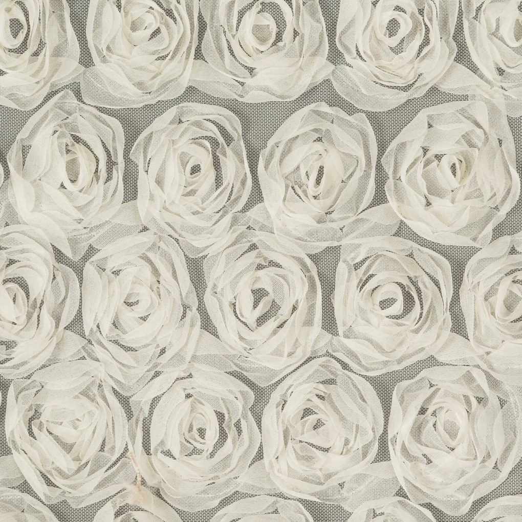 ZÁVES NA KRÚŽKOCH EVA MINGE ROSES2 140X250 CM KRÉMOVÁ