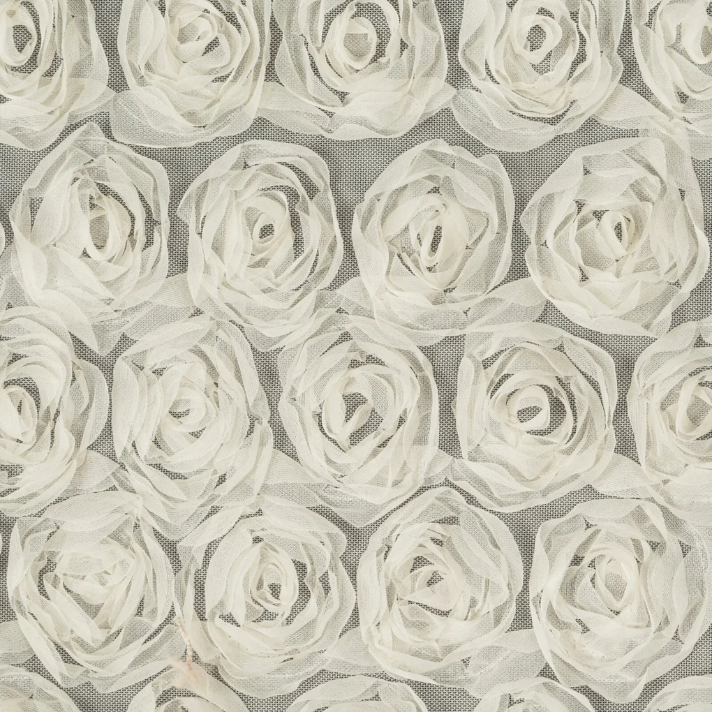 ZÁVES NA KRÚŽKOCH EVA MINGE ROSES2 140X250 CM KRÉMOVÁ