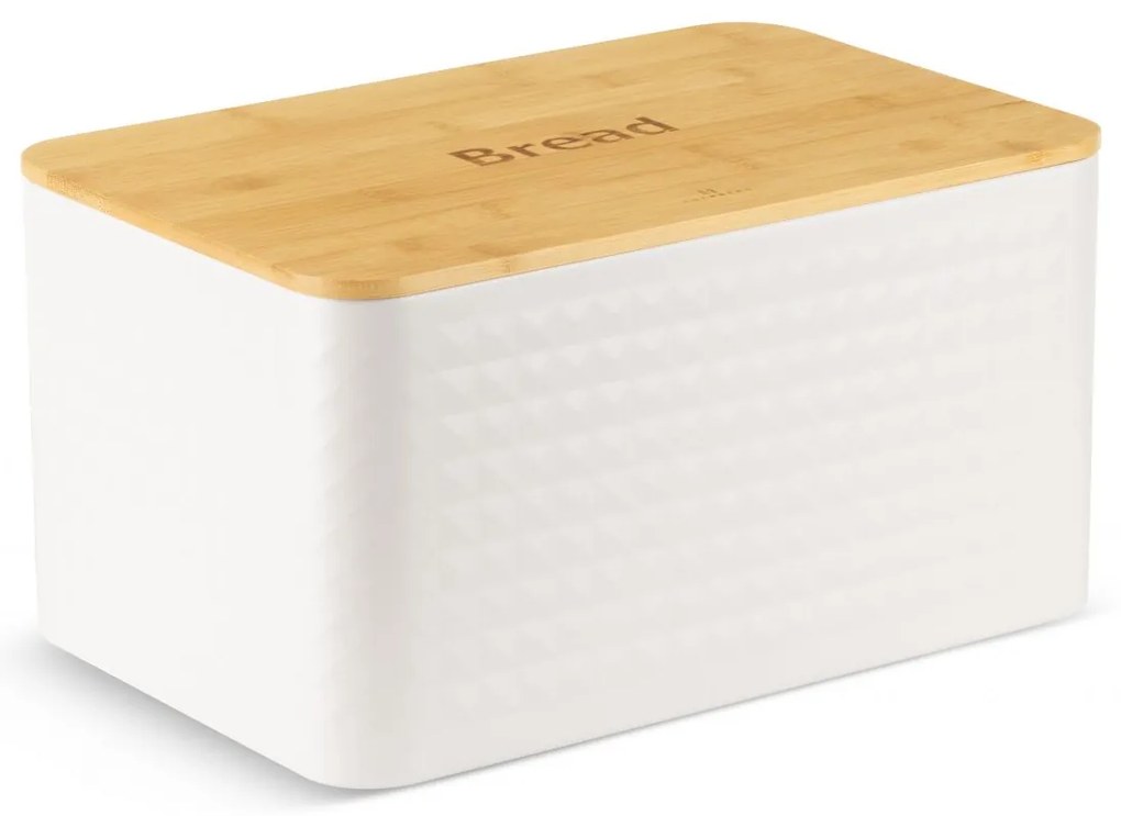 WELLHOX sada chlebníka s 3 dózami v bielej farbe