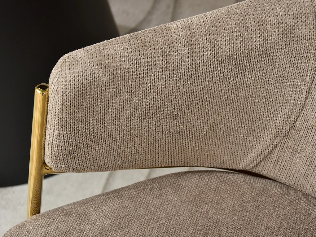 Stolička Chad (béžová + zlatá). Akcia -19%. Vlastná spoľahlivá doprava až k Vám domov. 1111007