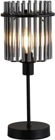 Searchlight EU55622SM - Stolová lampa SWIZZLE 1xE14/60W/230V čierna