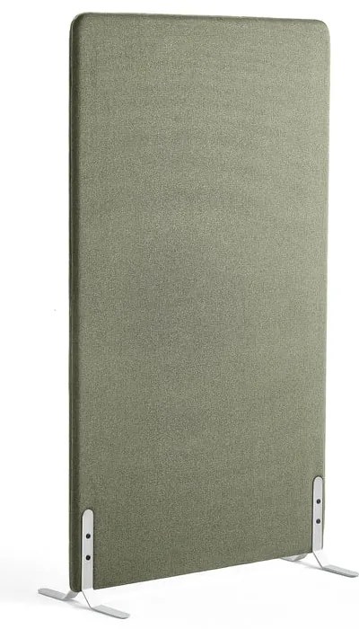 Paraván ZONE, 1700x1000x46 mm, látka Rivet, biele nožičky, zelenomodrá