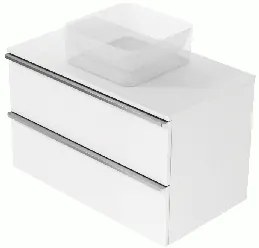 Cersanit - VIRGO závesná skrinka pod umývadlo s doskou 80cm, šedá-chróm, S522-030