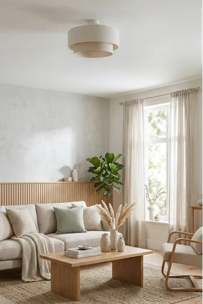 Brilagi - LED prisadený luster BOHO ECO 1xE27/10W/230V priemer 40 cm krémová