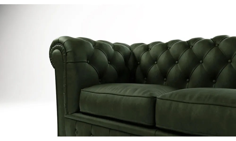 Tmavozelená zamatová pohovka 184 cm Cambridge - Ropez