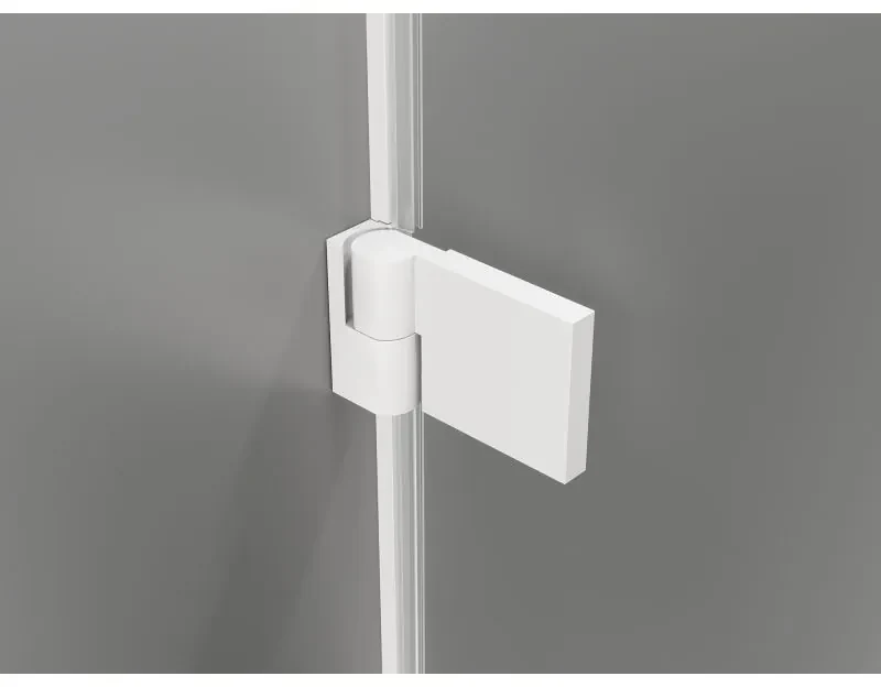Mexen Lunar-B, výklopný sprchový kút ľavý 95 x 70 cm, 8mm číre sklo, biely profil, 832-095-070-20-00-L