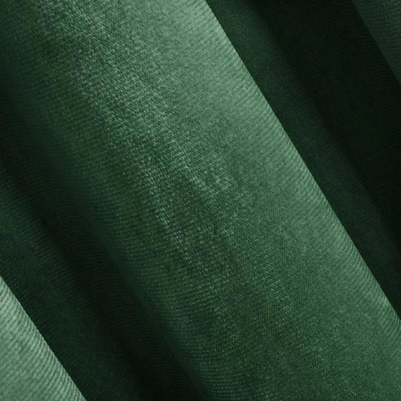 Zelený zamatový záves na krúžkoch ROSA 140x250 cm