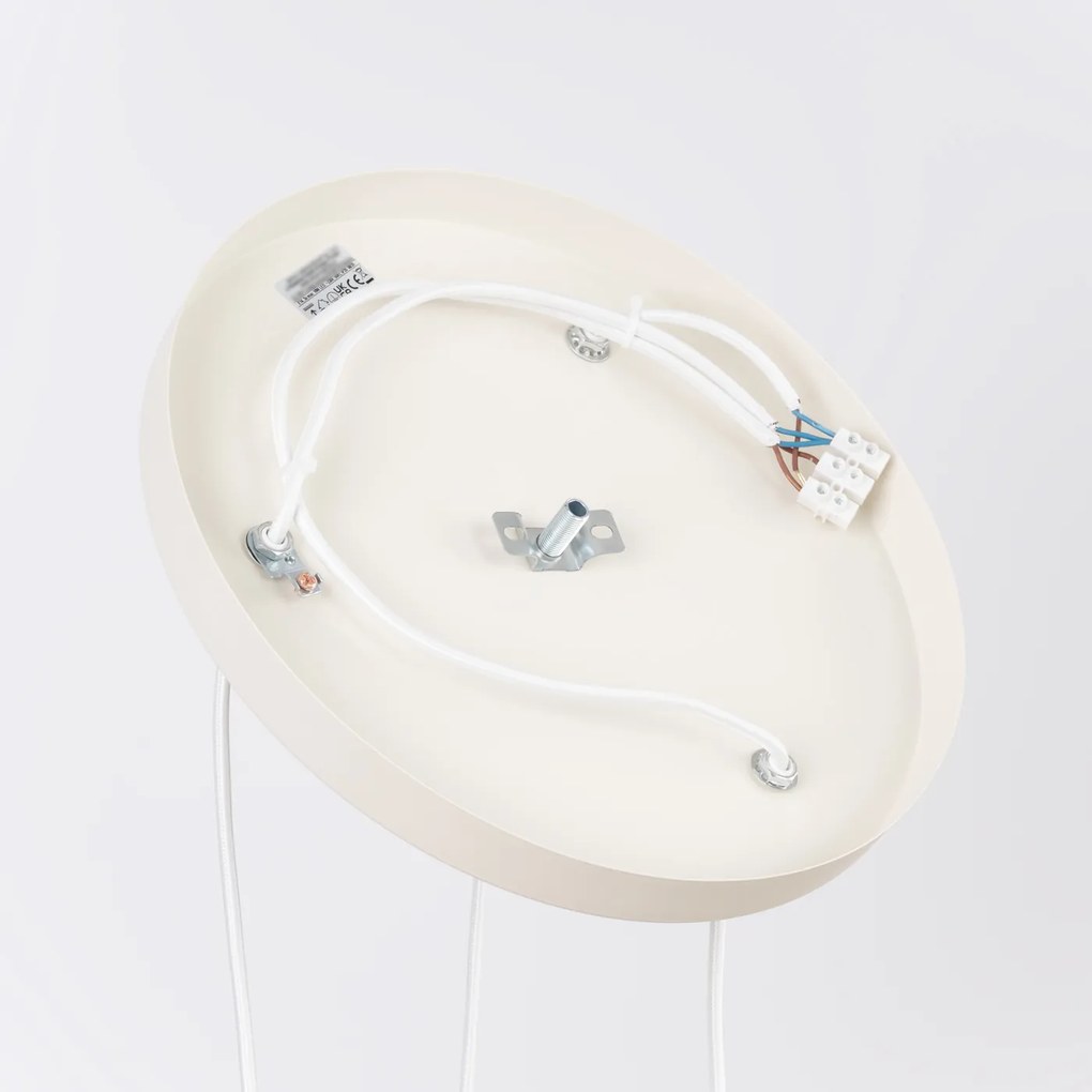 Závesné svietidlo Estria, 3x biele kovové tienidlo, be, o