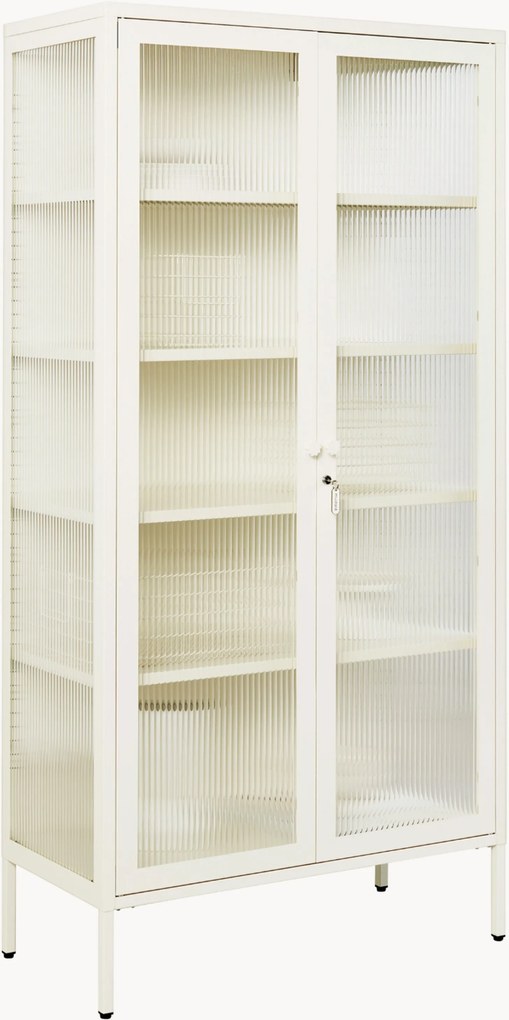 Kovová vitrína's drážkovaným sklom The Collector