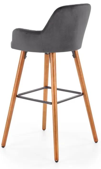 Barová čalúnená stolička CINDY H93 sivá