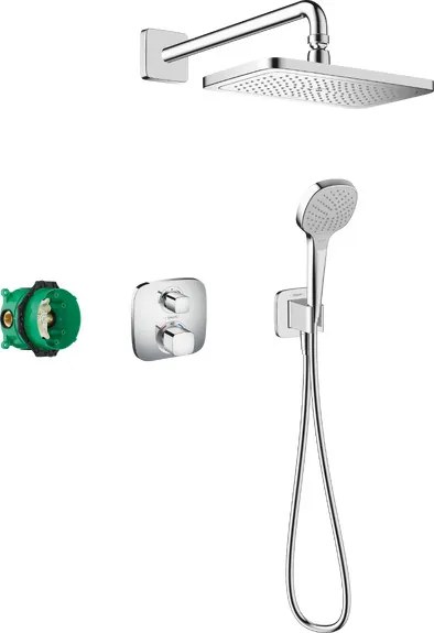 Hansgrohe Croma E, sprchový systém 280 1jet s termostatom Ecostat E, chrómová, HAN-27953000