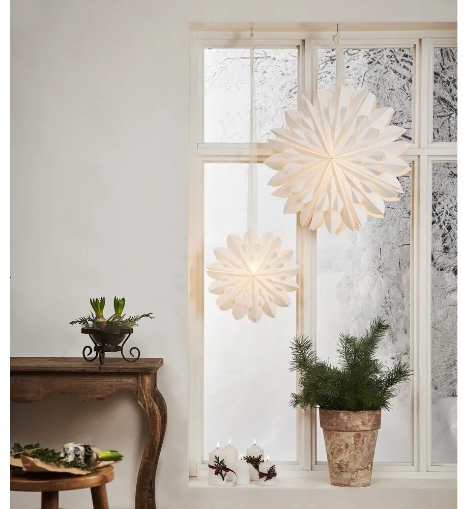 Biela vianočná svetelná dekorácia ø 40 cm Clipp - Star Trading