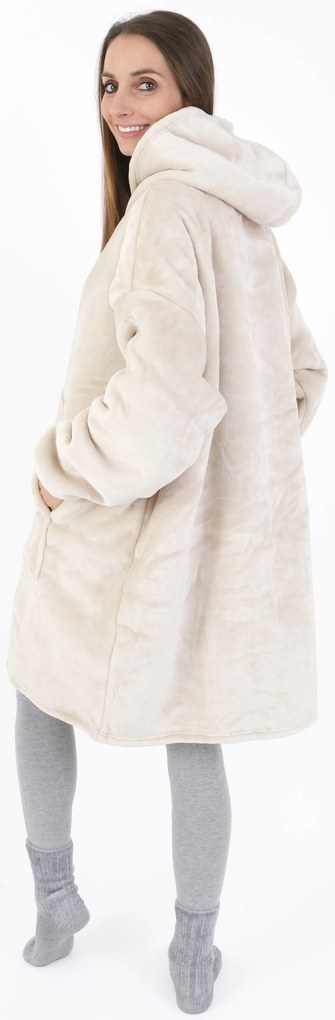 Baránková mikina mikroplyš – Laura prírodná veľkosť M