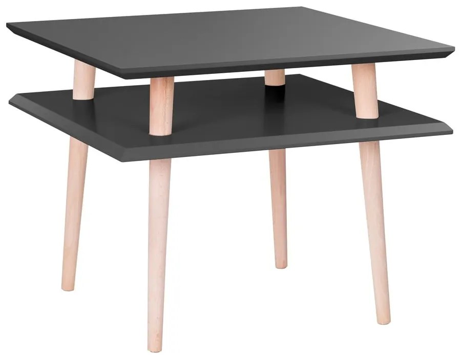 Grafitovosivý konferenčný stolík Ragaba Square, 55 x 55 cm