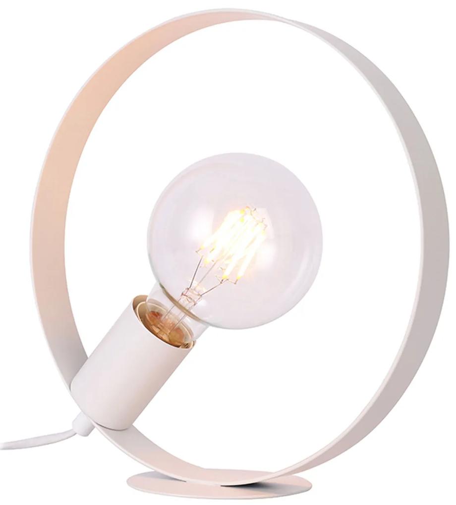 CLX Stolná lampa v škandinávskom štýle EBOLI, 1xE27, 40W, biela