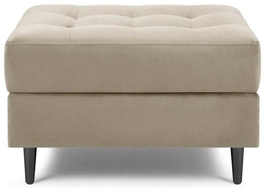 Béžová zamatová podnožka Milo Casa Santo