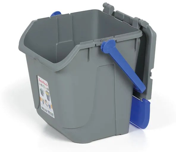 Mobil Plastic Plastový odpadkový kôš na triedenie odpadu ECOLOGY, 25 l, sivá/modrá