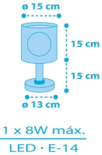 Dalber 60651 - Detská lampička PIRATE ISLAND 1xE14/8W/230V