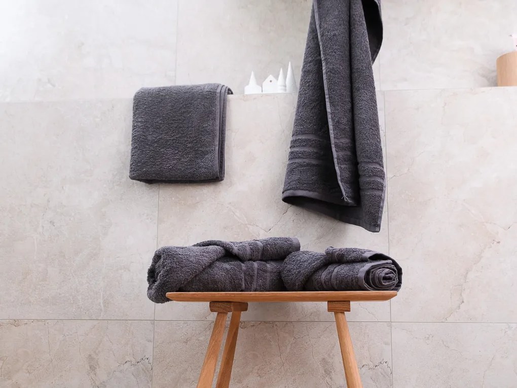 2x osuška Comfort 70x140 cm tmavosivá, 100% bavlna