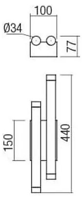 Redo 01-2035 - LED Nástenné svietidlo MADISON 4xLED/4W/230V čierna