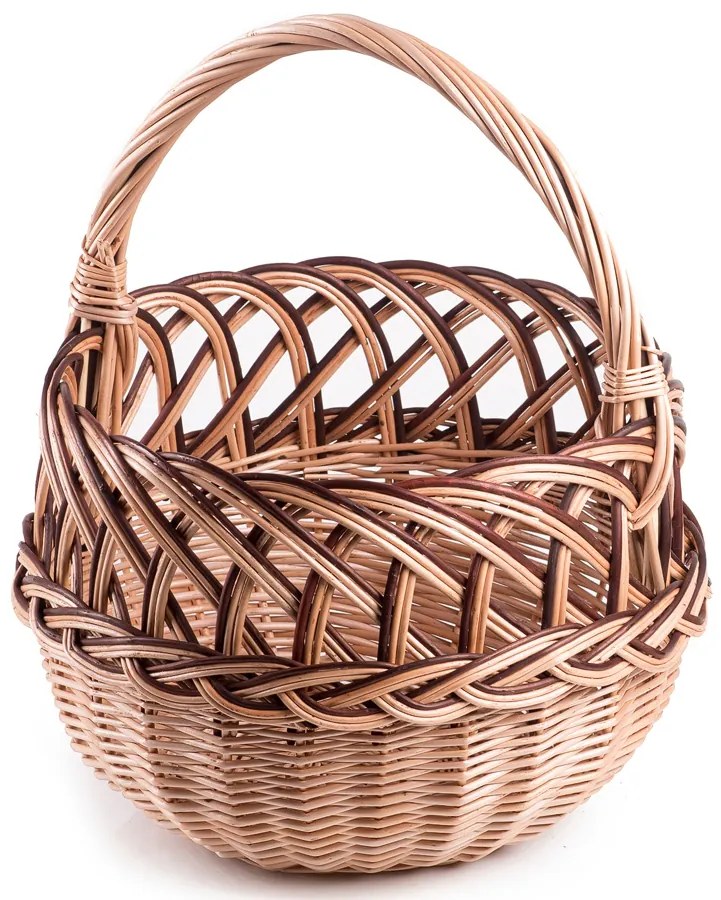 Nákupný kôš prútený Lány II.priemer 30 x v. 25(cm)