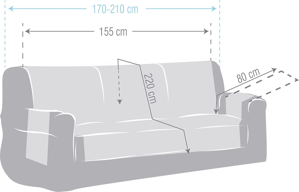 Poťah na trojmiestnu pohovku Universal grey