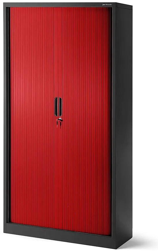 Kancelárska skriňa Damian kovová antracit/červená