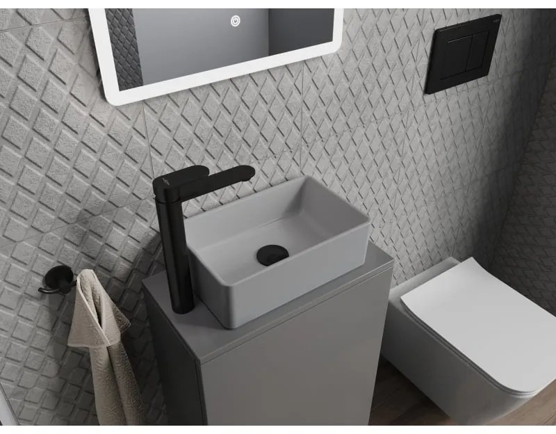 Mexen Nadia, umývadlo na dosku 36 x 23 cm, svetlá šedá matná, 21613661