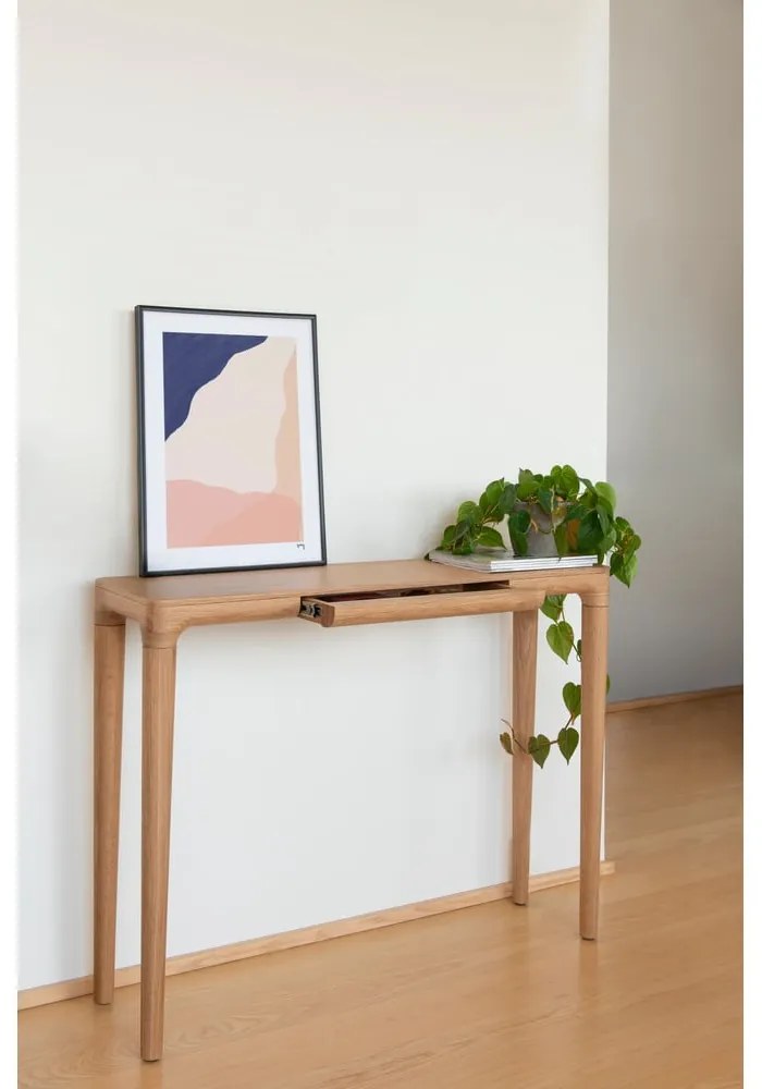 Konzolový stolík z dubového dreva v prírodnej farbe 12x110 cm Heart'n'Soul – UMAGE