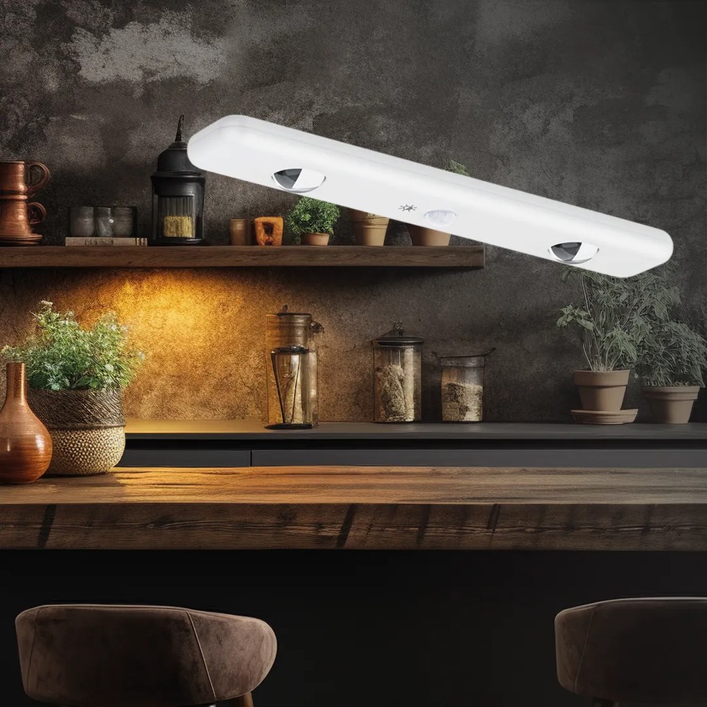Ecolamp LED svietidlo Tony, 1x LED 1w 4000k, 3CCT, w, (23 cm), senzor pohybu