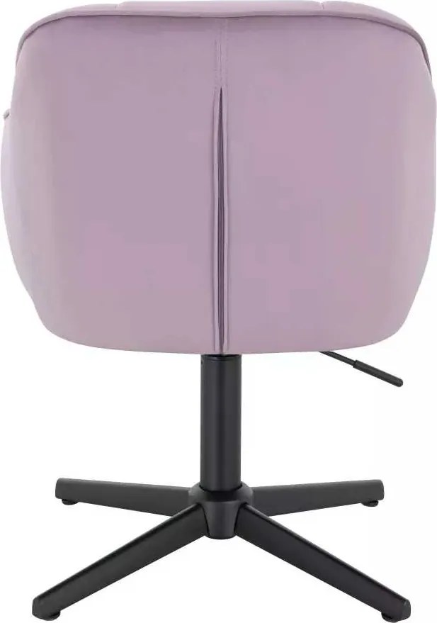 LuxuryForm DESIGN Stolička AVOLA VELUR na čiernom kríži - levanduľa
