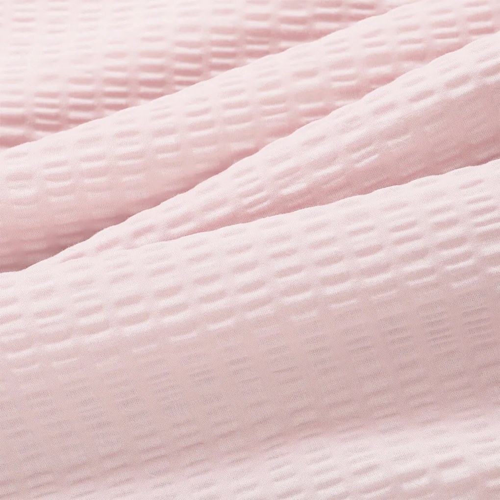 Goldea krepové posteľné obliečky duo - ružové mašličky s púdrovo ružovou 140 x 200 a 70 x 90 cm