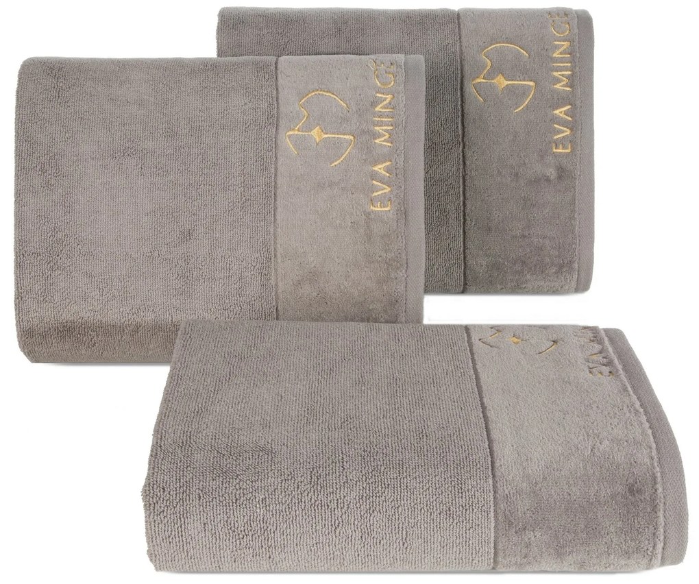 BAVLNENÝ UTERÁK EVA MINGE GAJA 30X50 CM STRIEBORNÁ