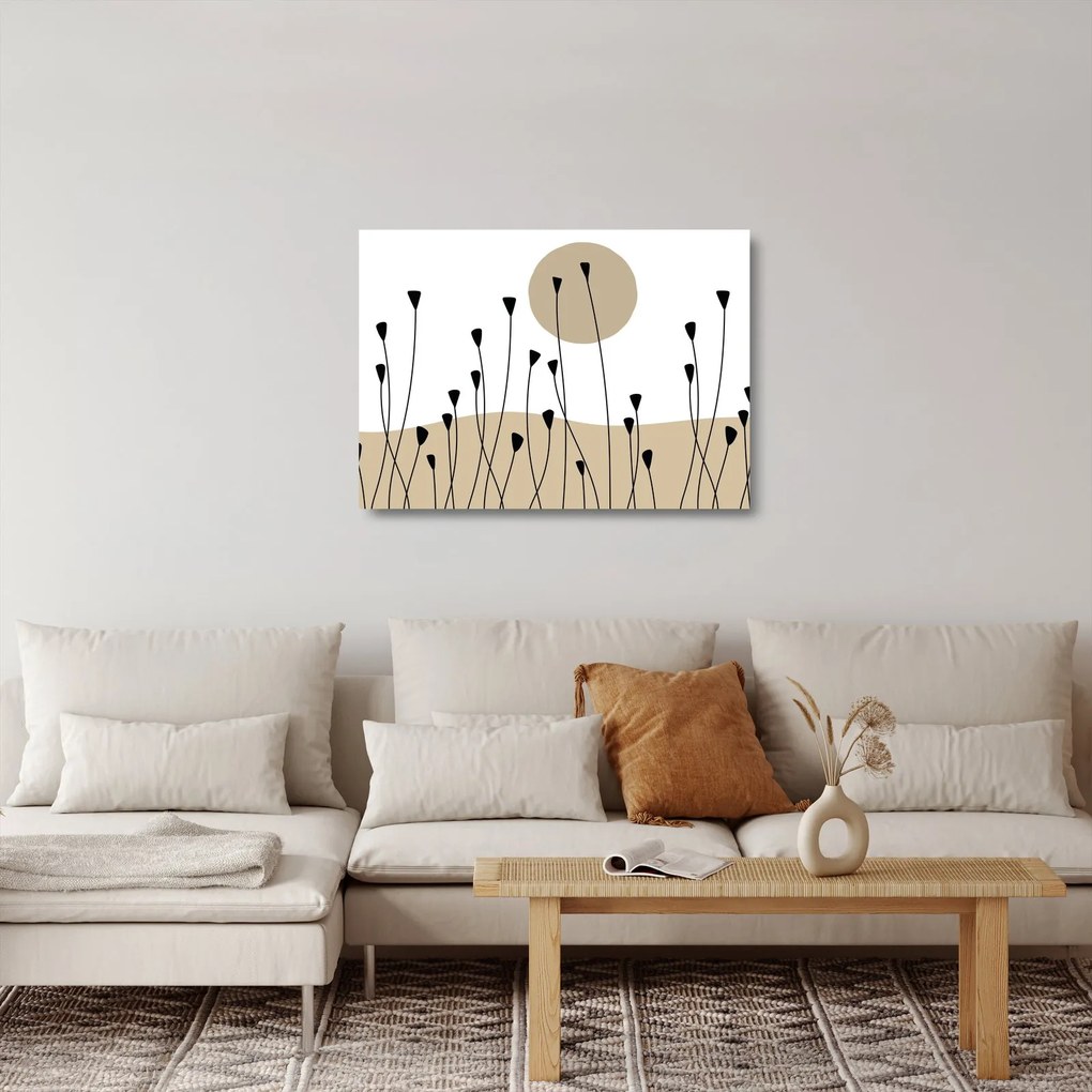 Sklenený obraz - Grafická lúka N⁰2 (70x50 cm)