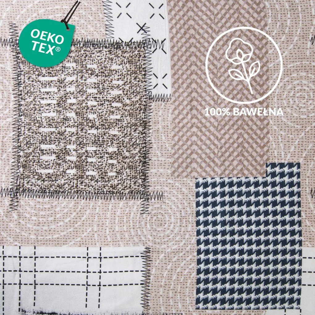 FLANELOVÉ OBLIEČKY FLANELOVE 180X200 CM, 2KS 70X80 CM VZOROVANÉ