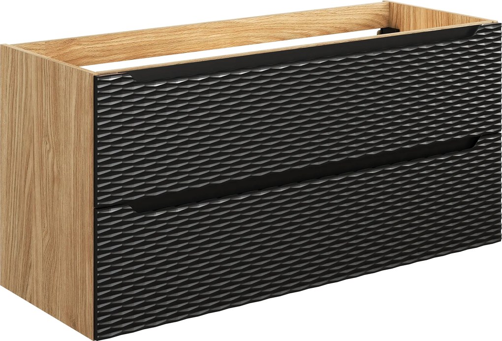 Comad Kúpeľňová skrinka pod umývadlo Ocean Black 120 čierna/dub olejovaný