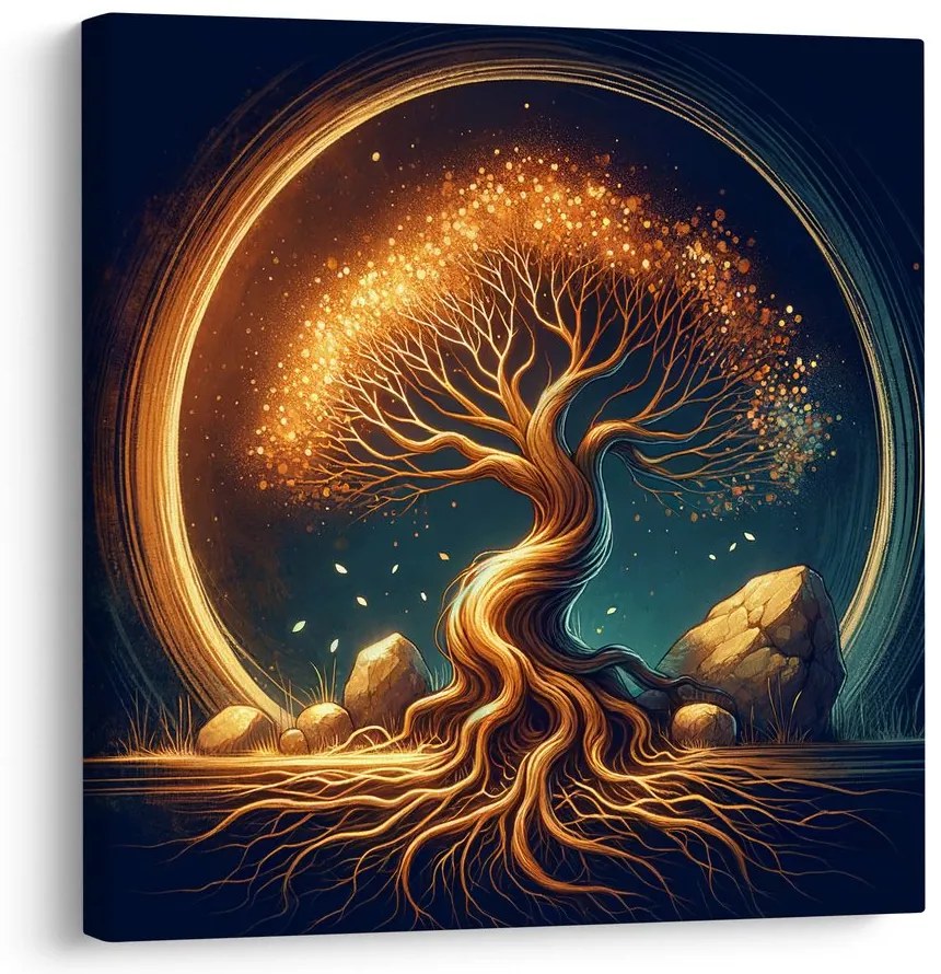 Obraz magický strom života v noci