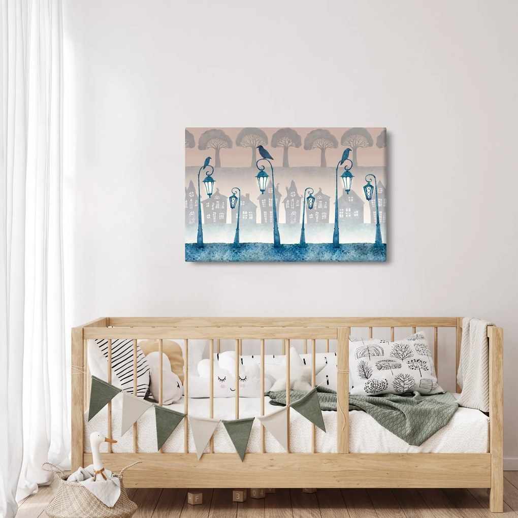 Obraz - Havrany strážiace mesto (90x60 cm)