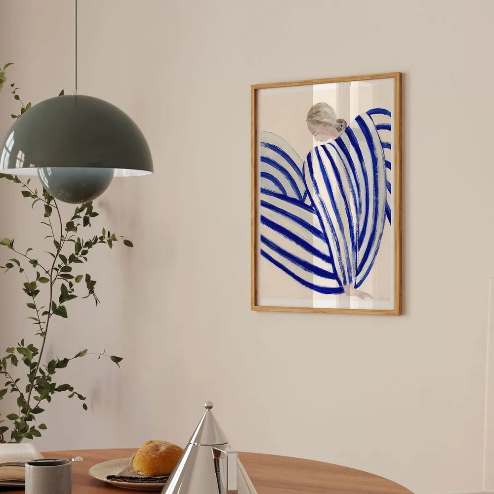 The Poster Club Plagát Blue Stripe At Concorde by Sofia Lind 50x70 cm