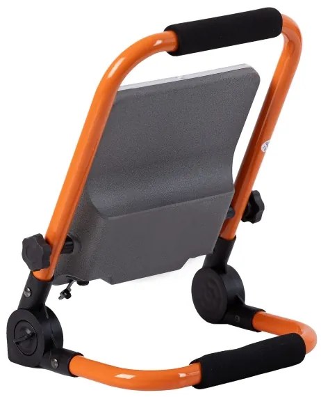 LED nabíjateľný reflektor so statívom LED/50W/3,2V 4500K 5000 mAh IP65 oranžový