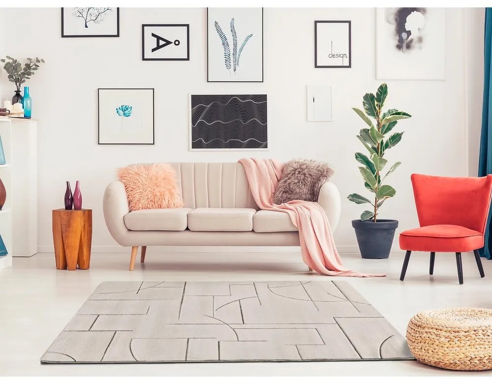 Krémovobiely koberec 80x150 cm Lena – Universal