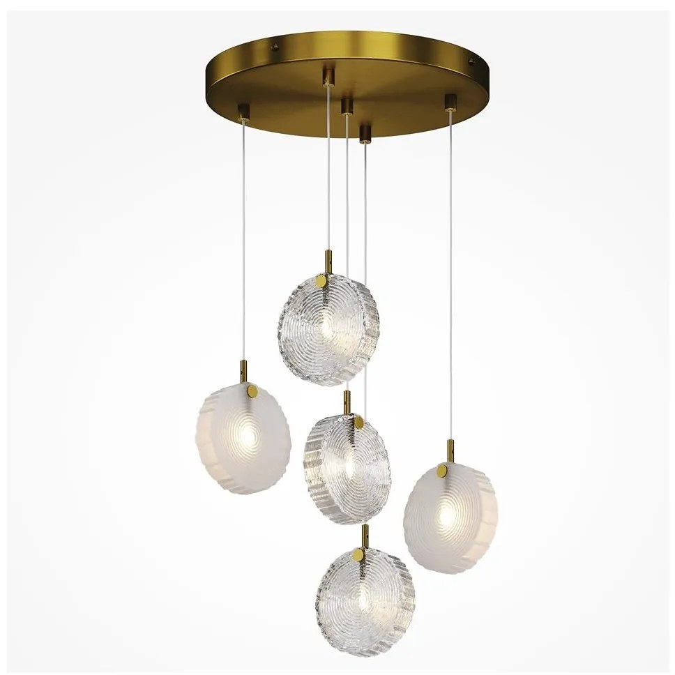 Maytoni MOD254PL-05BS - Luster na lanku FROZEN 5xG4/28W/230V mosadz