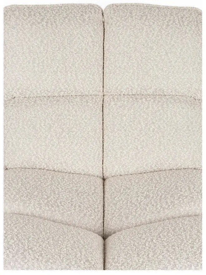 Krémové otočné kreslo z textílie buklé Bros – White Label