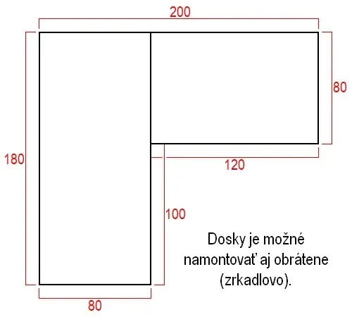 Výškovo nastaviteľný stôl OfficeTech Angle, 180 x 200 cm, sivá podnož, dub