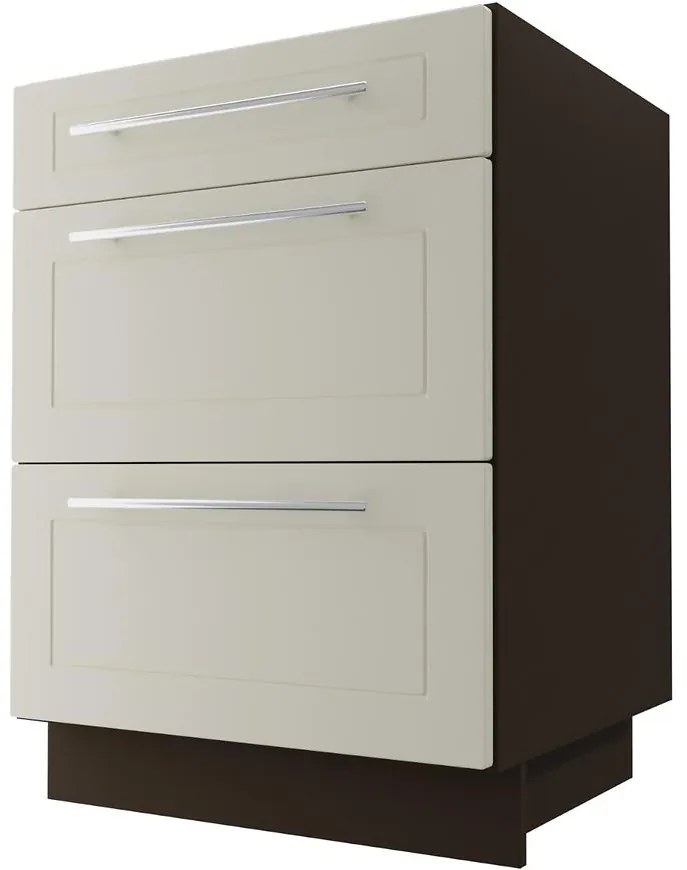 Kuchynská skrinka D3E/60 Quantum vanilla mat/lava