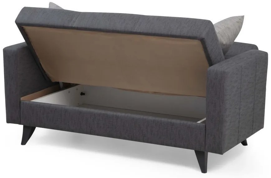 Dvojmiestna rozkladacia pohovka Polya 151 cm sivá